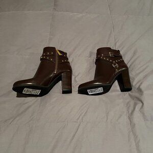 MICHAEL Michael Kors Brown Leather Ankle Boots - Size 7M